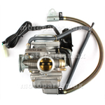 24mm Carburetor with Electric Choke for GY6 150cc Moped Scooter ATV Go Kart