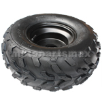16x8-7 7" Black Left Wheel Rim Tire Assembly for ATV Kart
