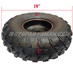 19x7-8 8"Left Front Wheel Rim Tire Assembly 19-7-8 for ATV
