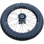 14" Front Wheel Rim Tire Assembly for Honda XR50 CRF50 125 Dirt Pit Bike