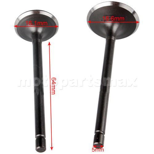 Intake Exhaust Valve for GY6 50cc 139QMB Moped Scooter Engine Roketa U VV07