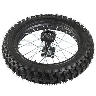 X-PRO 12 Rear Wheel Rim Tire Assembly for 110cc 125cc 140cc 150cc 160cc Dirt Bikes 