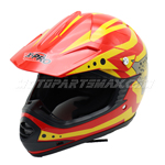 X-PRO Youth Motocross Off Road Cross Helmet, DOT Approved AS/NZS 1698, ECE R2205 Helmet, Red, S-XL