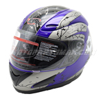 X-PRO Motorcycle Full Face Helmet, DOT Approved ECE R2205 Adult Helmets, Blue, S-XL