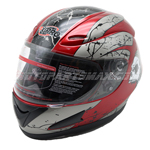 X-PRO Motorcycle Full Face Helmet, DOT Approved ECE R2205 Adult Helmets, Red, S-XL